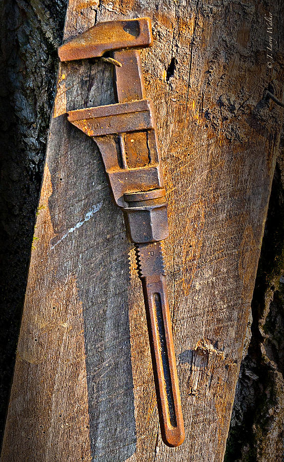 Rusty Monkey Wrench Digital Art by J Larry Walker