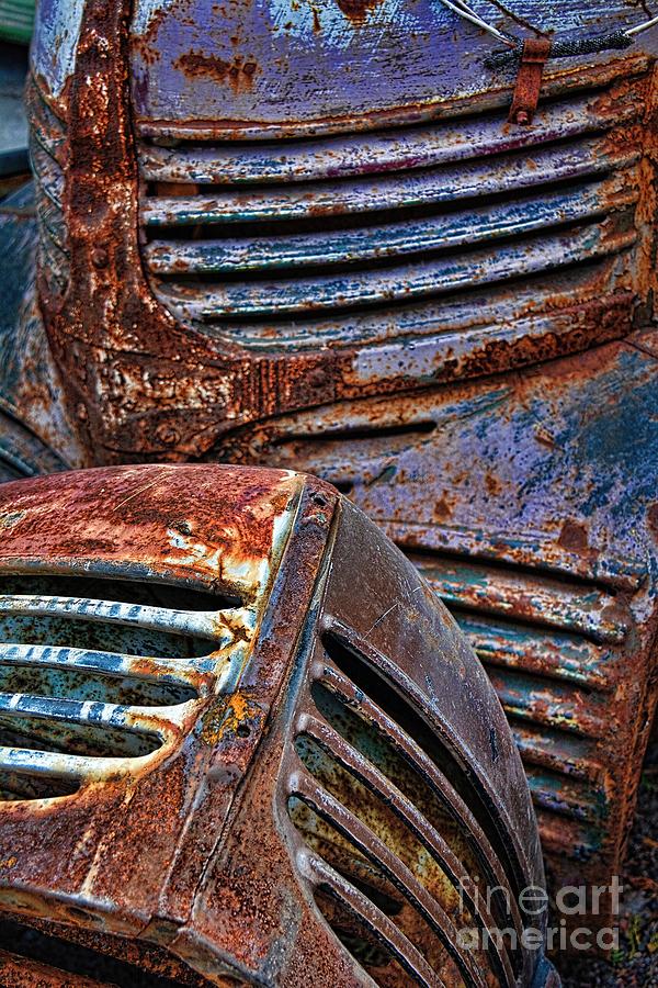 Rusty Old Car Grilles Photograph by Henry Kowalski