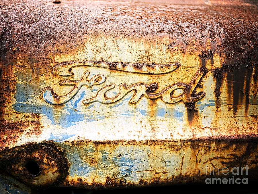 Rusty Old Ford Closeup Photograph by Edward Fielding