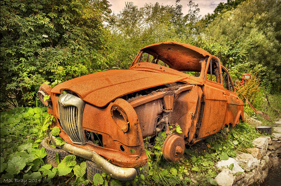 Car Photograph - Rusty Old Riley by Mal Bray