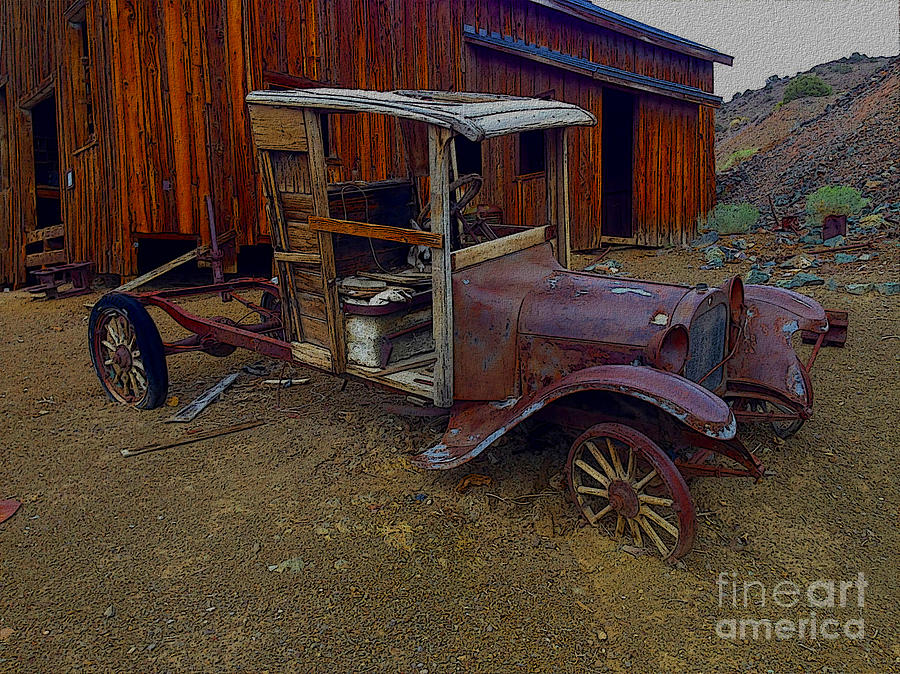 Vintage Photograph - Rusty old vintage car by Vintage Collectables