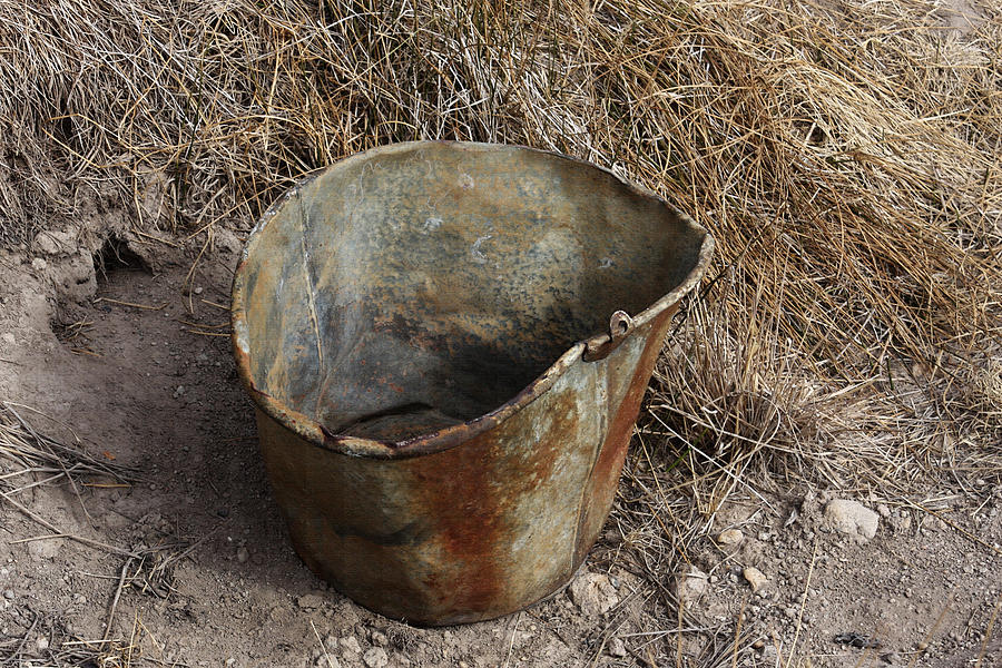 Rusty Pail Photograph by Art Block Collections