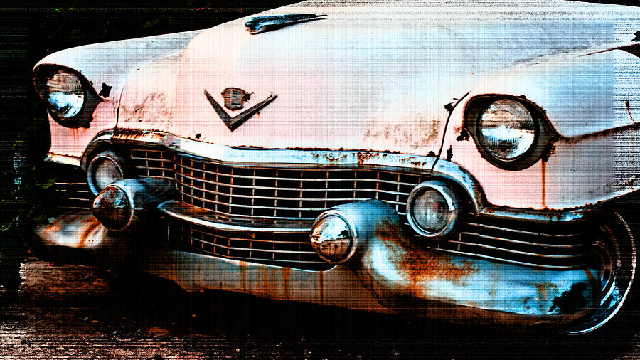 Rusty Pink Cadillac Photograph by Michael Porchik