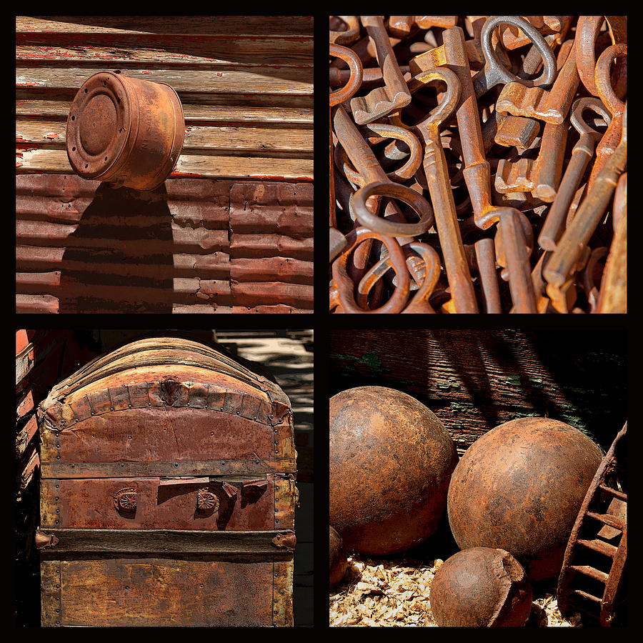 Vintage Photograph - Rusty Red by Art Block Collections