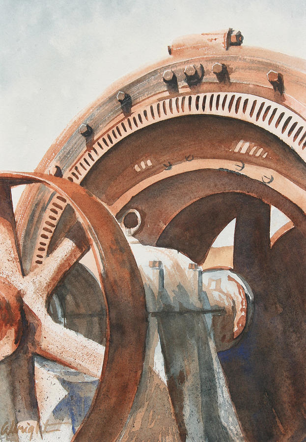 Watercolor Painting - Rusty Relic by Pam Albright
