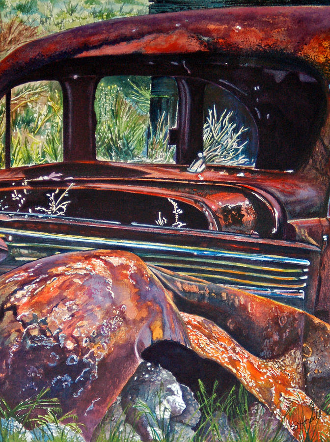 Nature Painting - Rusty Ride by Sandi Howell