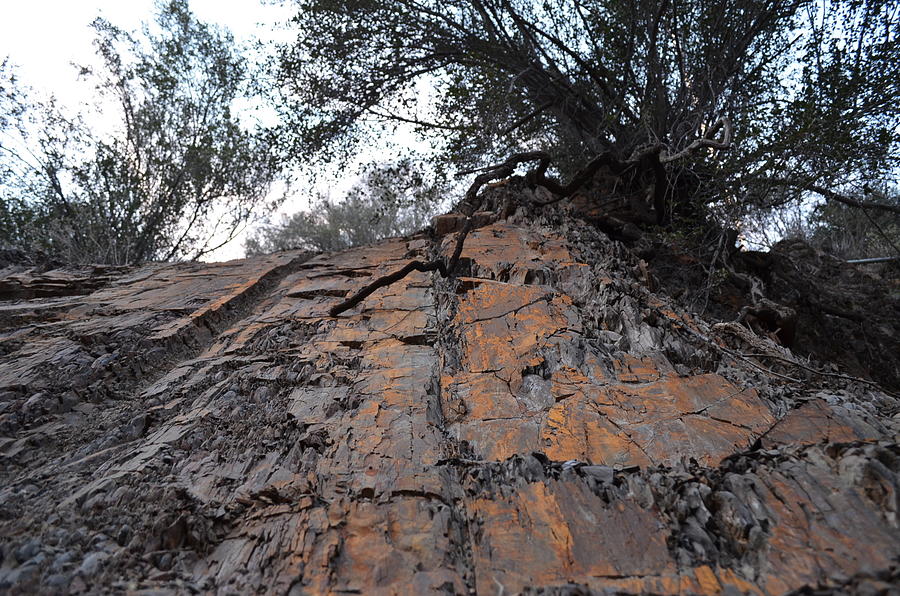 Nature Photograph - Rusty Shale Face by Brian Turner