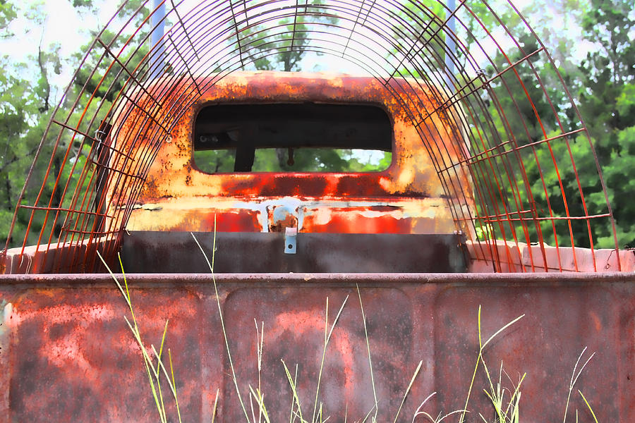 Vintage Digital Art - Rusty Truck Bed by Audreen Gieger