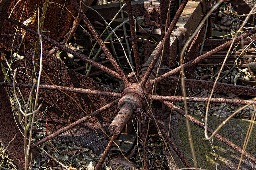 Rusty Wheel Photograph by David Armstrong