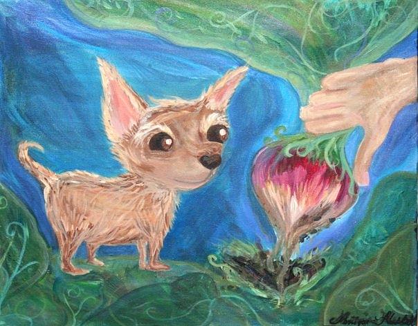 Chihuahua Painting - Rutabaga Picker by Monique Henshall