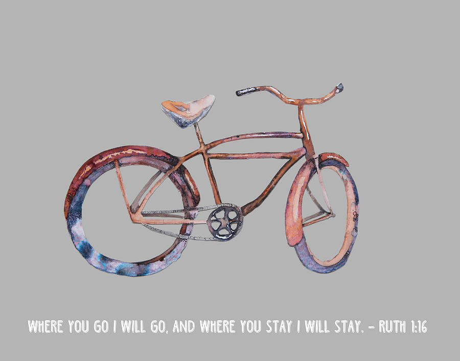 Bicycle Digital Art - Ruth 1 16 by Nancy Ingersoll