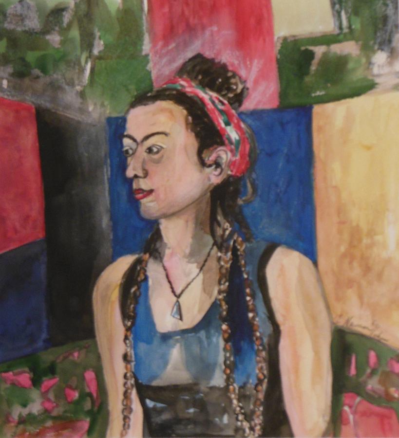 Ruthie with Braids Painting by Esther Newman-Cohen