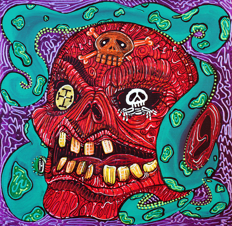 Octopus Painting - Ruthless Roger by Laura Barbosa
