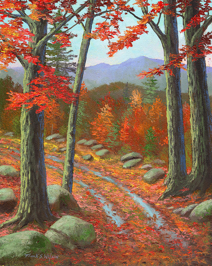 Autumn Rutted Road Painting by Frank Wilson