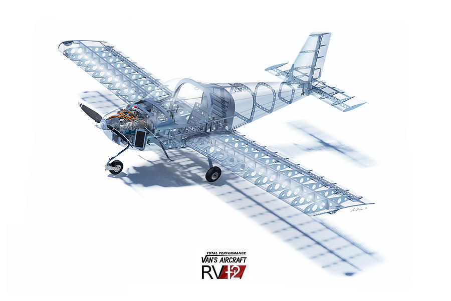 Rv-12 Painting - RV-12 Cutaway with Logo by Adam Burch