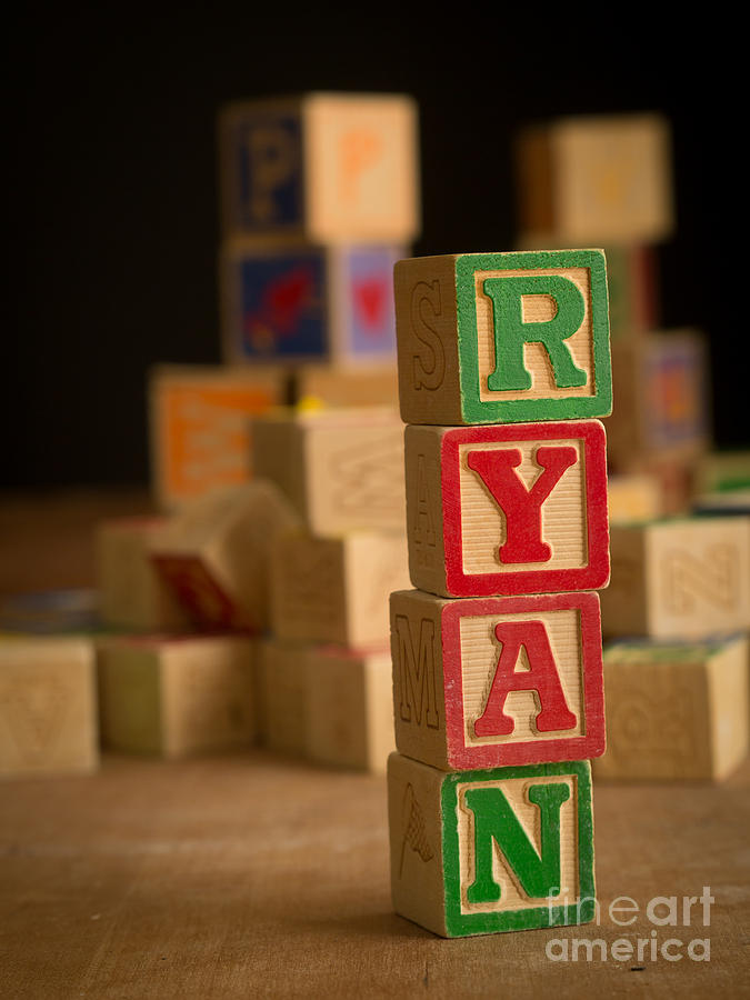 RYAN - Alphabet Blocks Photograph by Edward Fielding