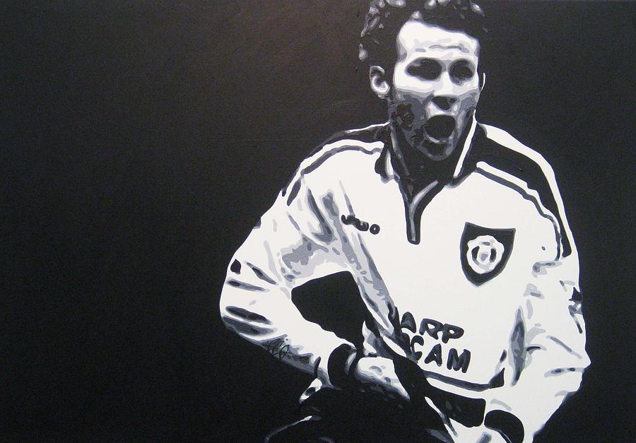 Soccer Painting - Ryan Giggs - Manchester United FC by Geo Thomson