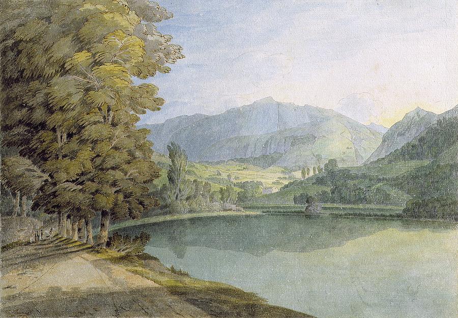 Rydal Water Drawing by Francis Towne - Fine Art America