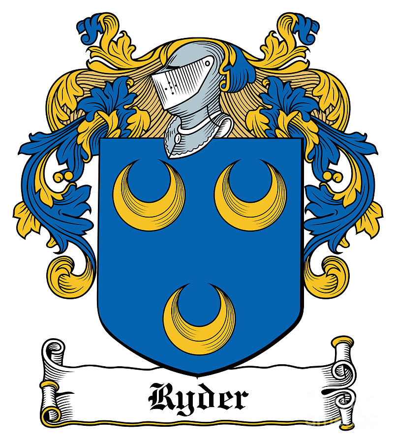 Ryder Coat of Arms Irish Digital Art by Heraldry