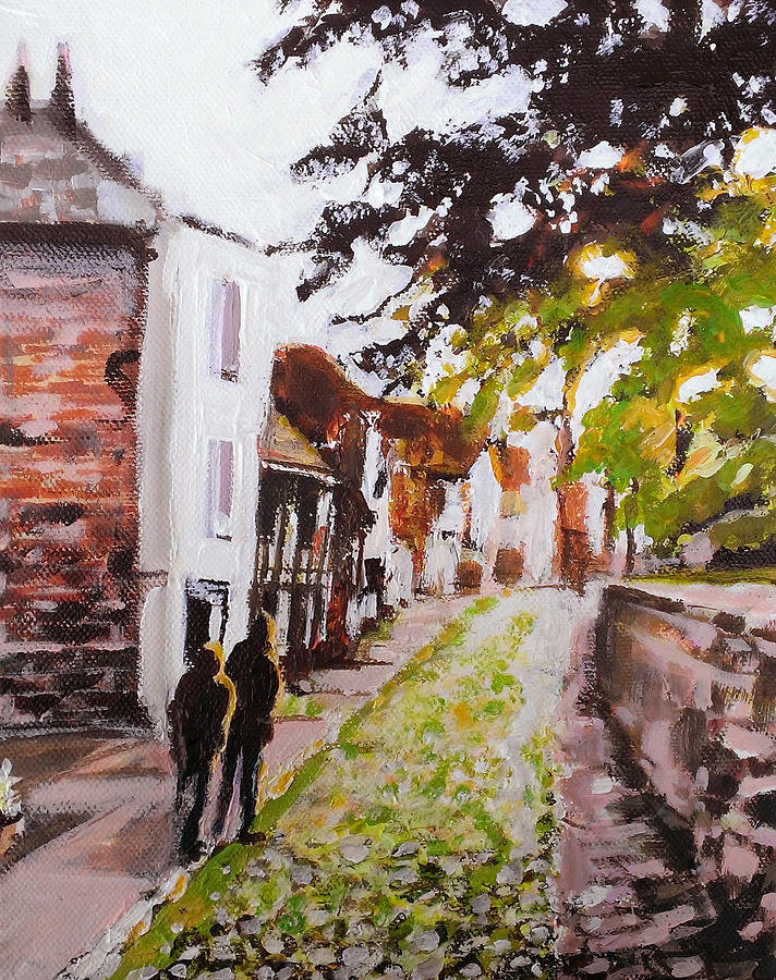 Fall Painting - Rye Church Square by Paul Mitchell