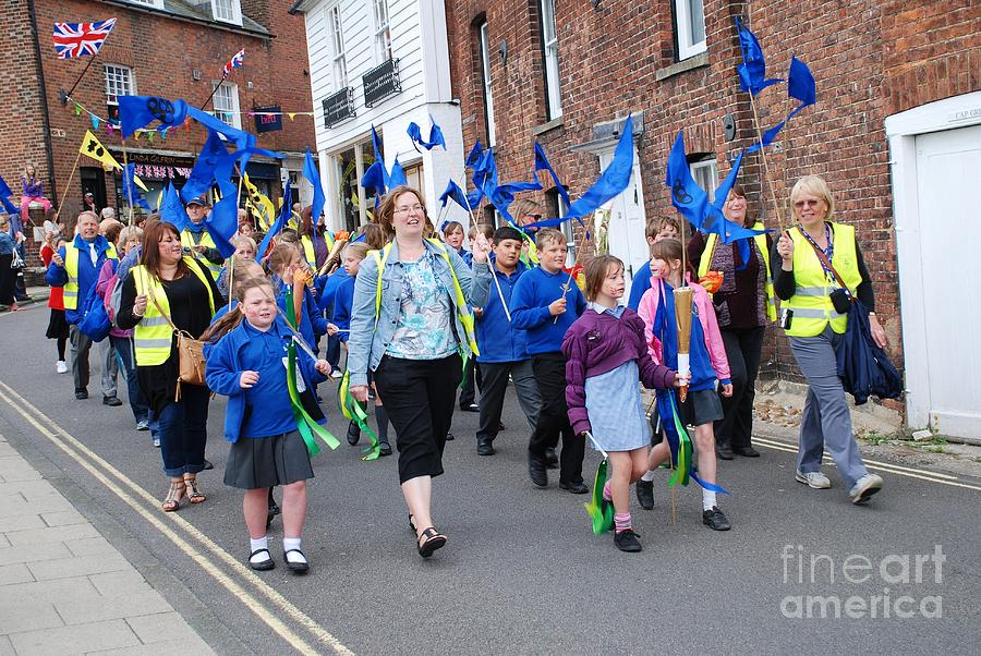 Rye Olympic torch parade Photograph by David Fowler