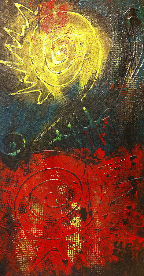 RYG Crop Circles No. 1 Painting by Cleaster Cotton