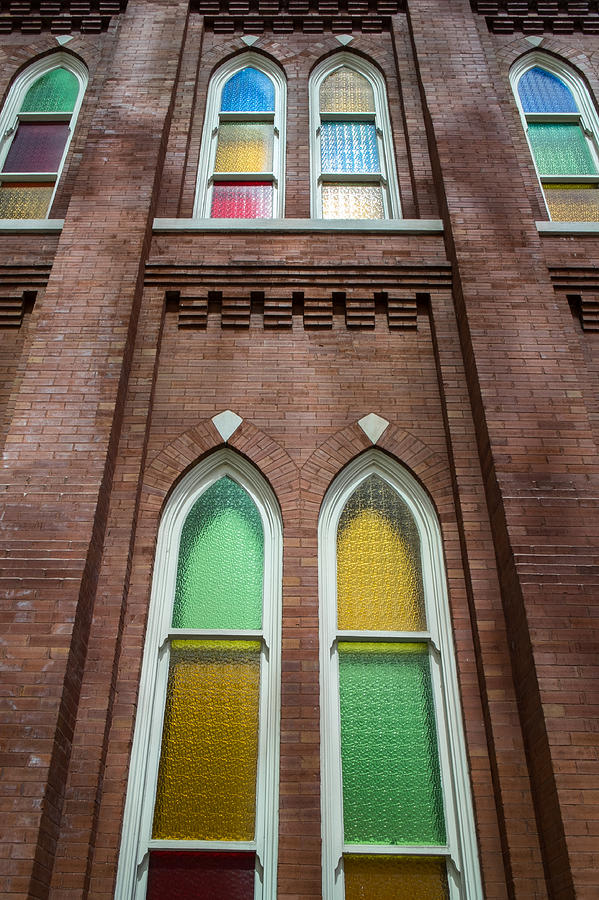 Nashville Photograph - Ryman Windows by Glenn DiPaola