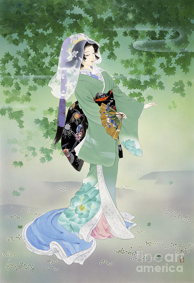 Flower Digital Art - Ryokufu Emerald Wind by MGL Meiklejohn Graphics Licensing