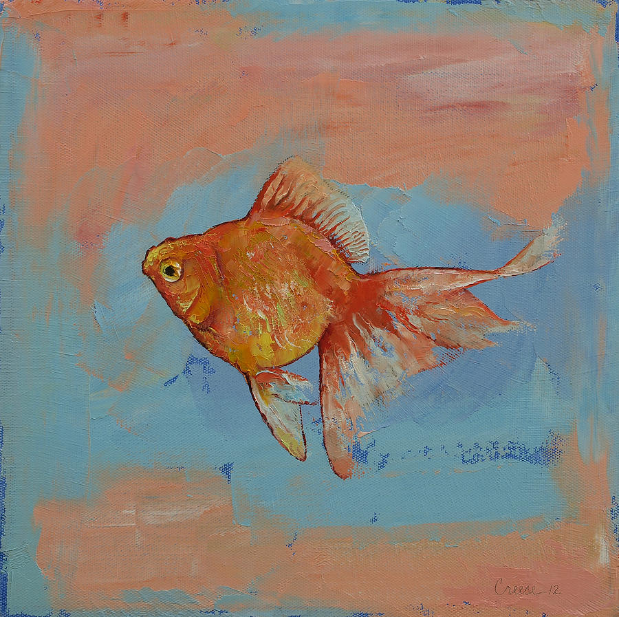 Ryukin Goldfish Painting by Michael Creese