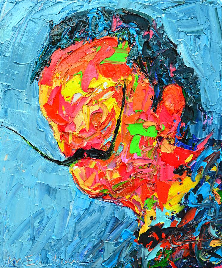 Portrait Painting - S D 2530 - Dali Abstract Expressionist Portrait  by Ana Maria Edulescu