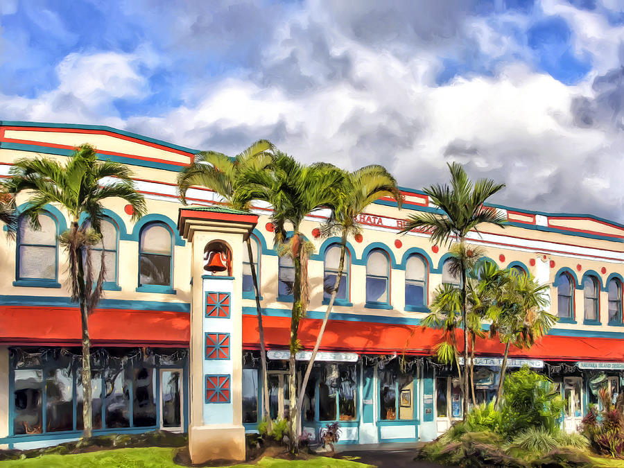Hata Building in Hilo Painting by Dominic Piperata