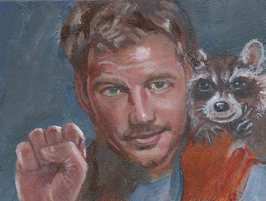 S is for Starlord and R is for Rocket Painting by Jessmyne Stephenson