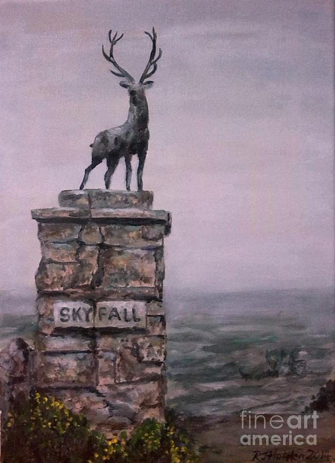 Skyfall Painting - S  K  Y  F  A  L  L by Richard John Holden RA