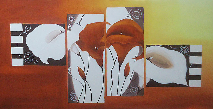 Abstract Flowers Painting - Sa-ap01 by SA Designs