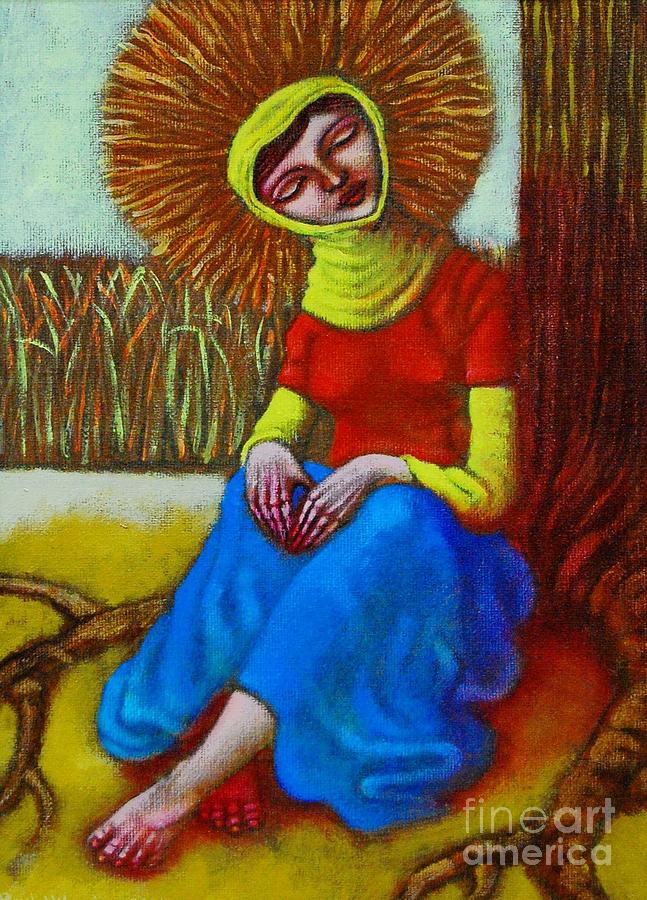 Sa Lilim ng Puno diptych 1 of 2 Painting by Paul Hilario Sa Lilim ng Puno diptych 1 of 2 Painting by Paul Hilario