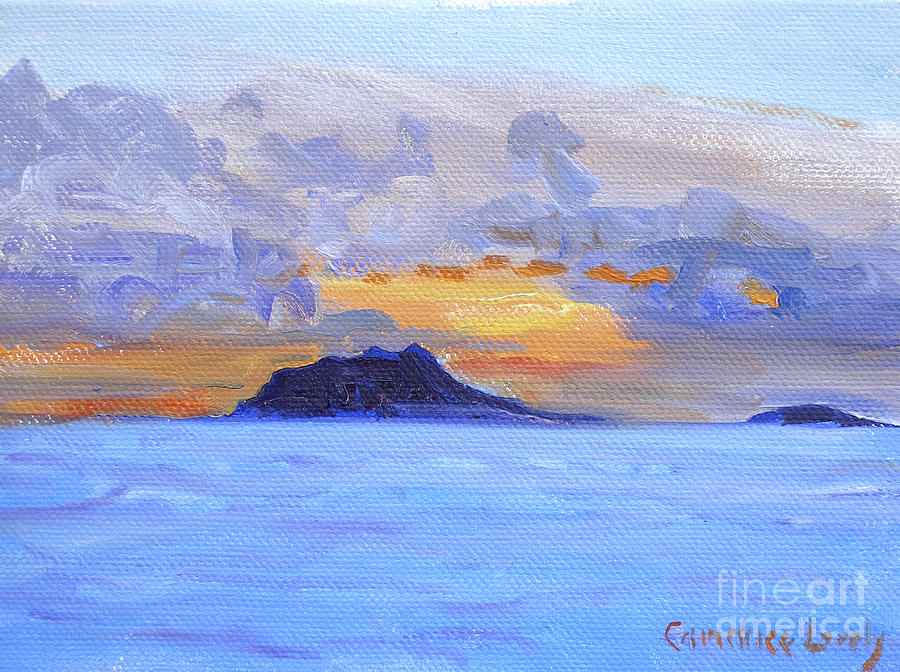 Saba Sunset Painting by Candace Lovely