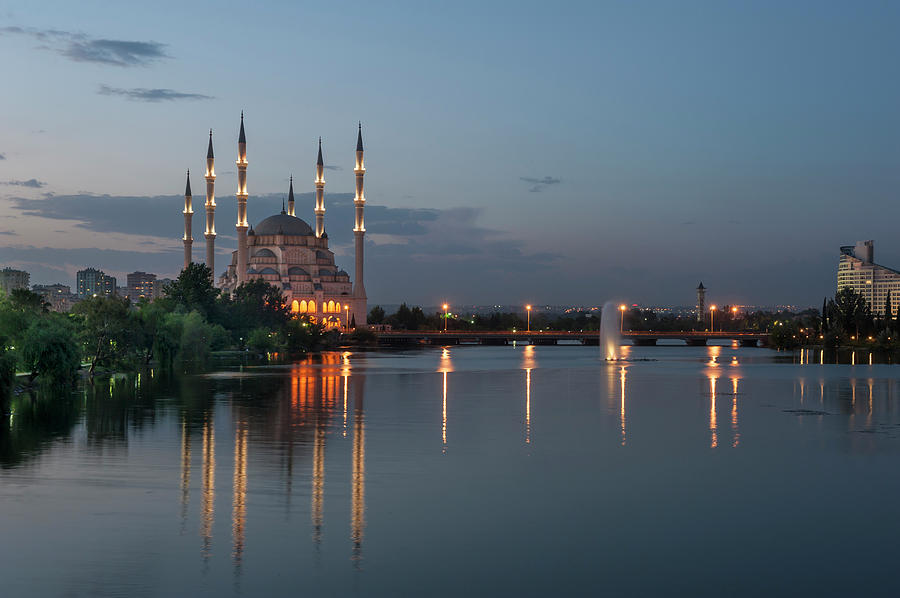 Sabanci Central Mosque In Adana Photograph by Izzet Keribar