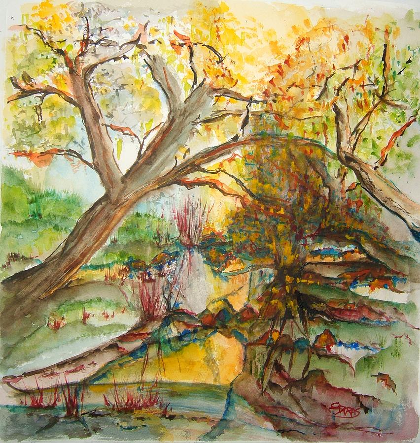 Sabino Canyon Painting by Elaine Duras