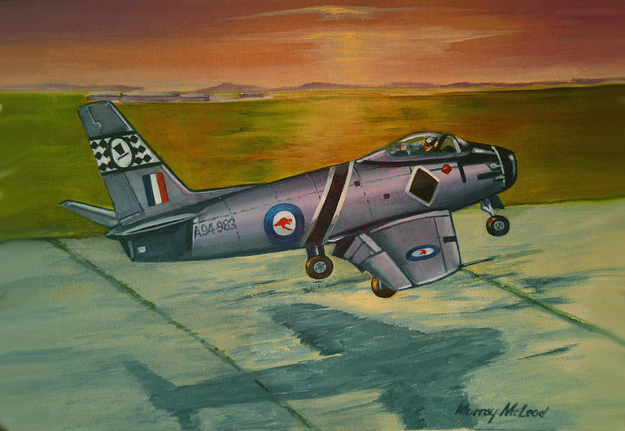 Sabre at Sunset Painting by Murray McLeod