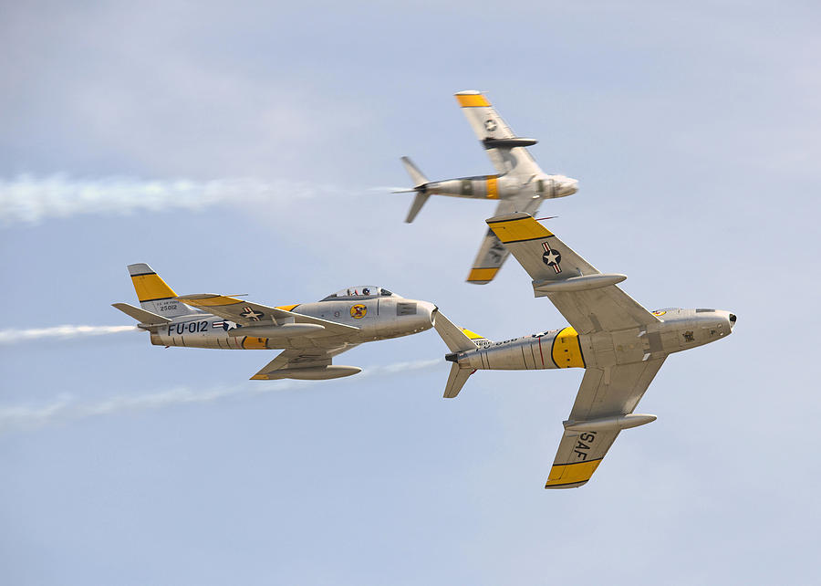 Airplane Photograph - Sabre Break by Jeff Cook