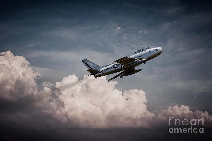 Airplane Digital Art - Sabre Speed  by Airpower Art