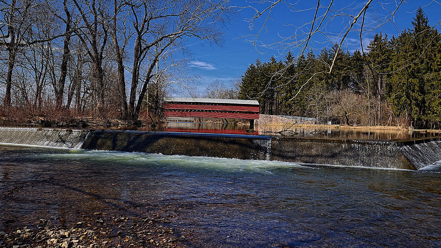 Sachs Covered Bridge over Marsh Creek Photograph by Dave Sandt