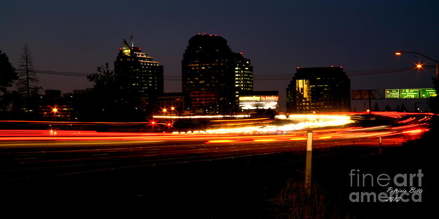 Sacramento At Sunrise Traffic Photograph by Patricia Betts - Fine Art ...