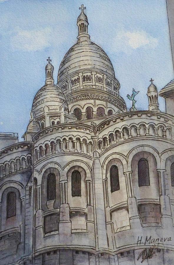 Sacre Coeur II Painting by Henrieta Maneva