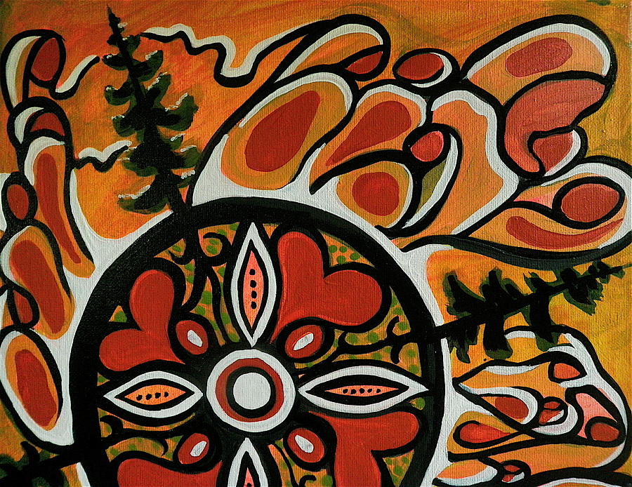 Sacred Community Mandala Painting by Crystal Charlotte Easton