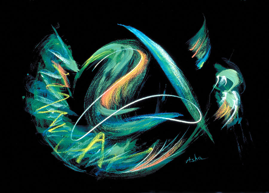 Sacred Feather Dance Painting by Asha Carolyn Young