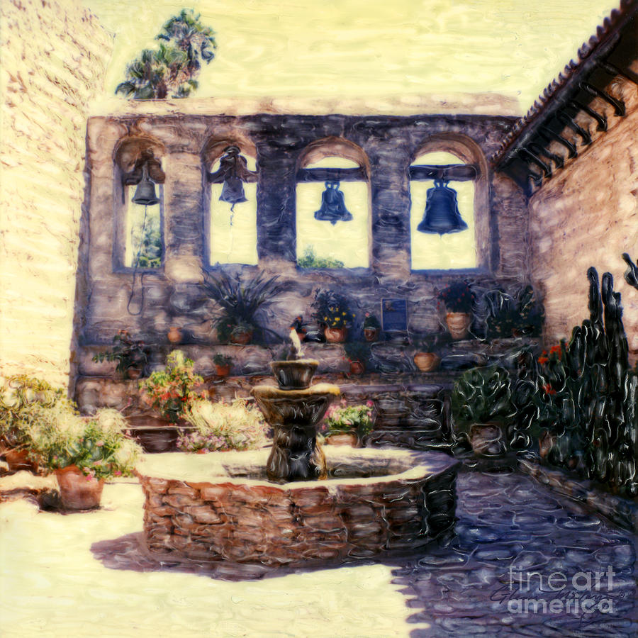 Sacred Garden of  San Juan Capistrano Mixed Media by Glenn McNary