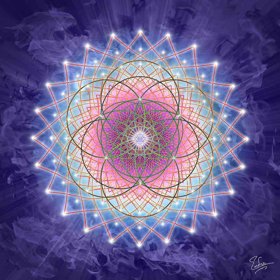 Sacred Geometry 130 Digital Art by Endre Balogh