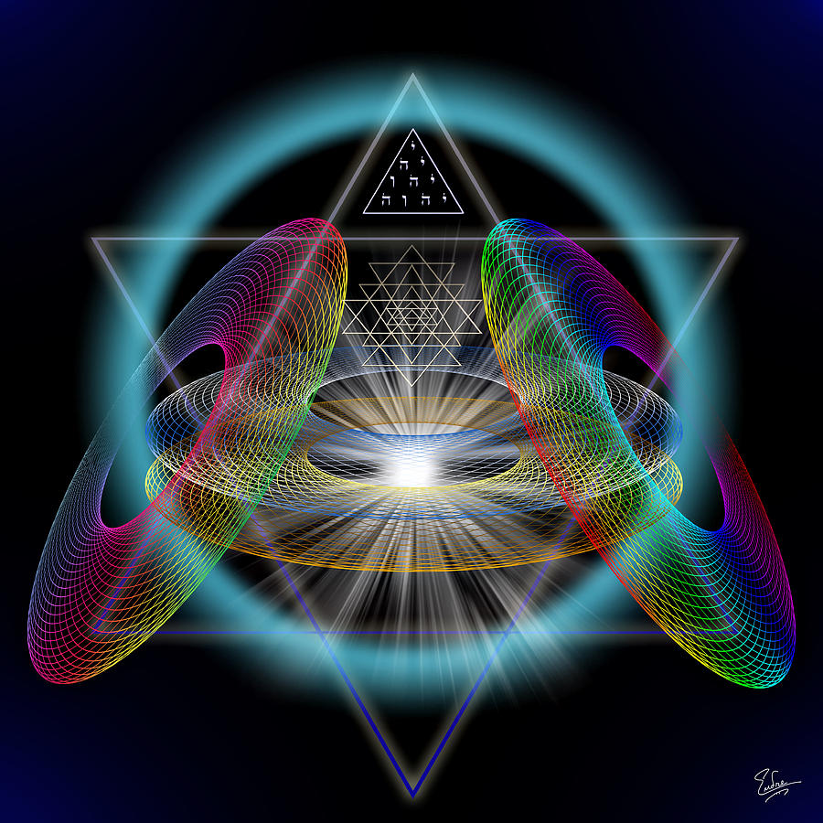 Sacred Geometry 220 Digital Art by Endre Balogh