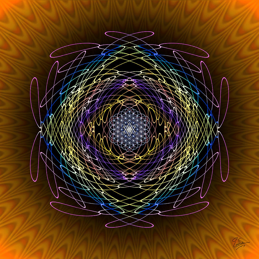Sacred Geometry 350 Digital Art by Endre Balogh